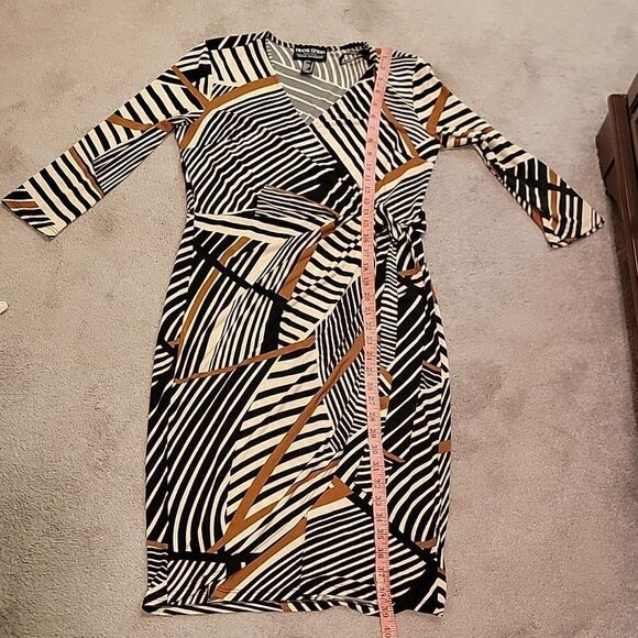 Frank Lyman print faux wrap dress sz 8 - Picture 8 of 10